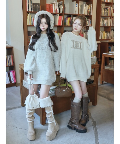 DDロゴツイードニットプルオーバー（ニット/セーター）｜Darich