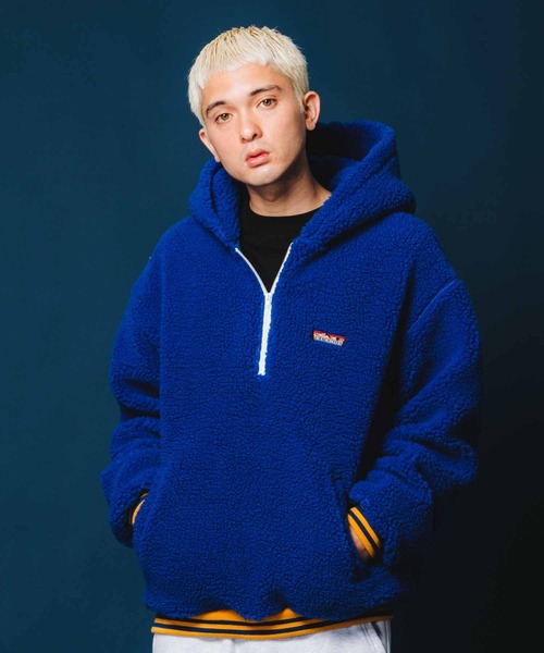 XLARGE（エクストララージ）の「HALF ZIP BOA HOODIE（パーカー）」 - WEAR