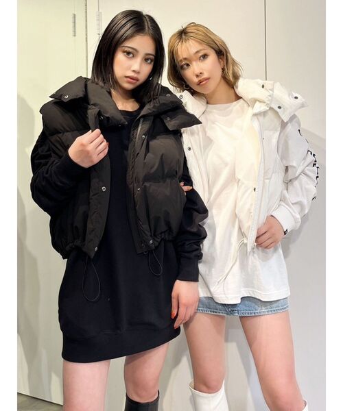 GYDA（ジェイダ）の「2WAYロゴ ZIPダウンコート（ダウンジャケット