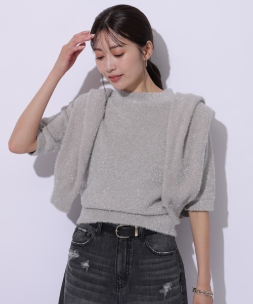 Apuweiser-riche（アプワイザーリッシェ）の「キラキラ5分袖プル