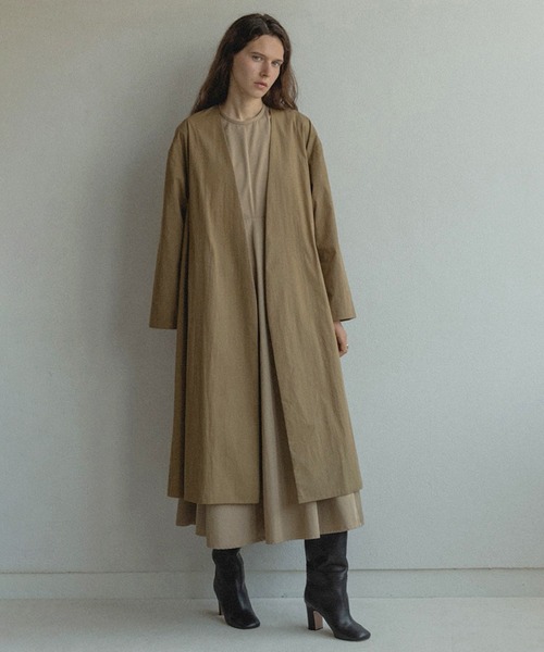 MANOF（マノフ）の「NO COLLAR A-LINE COAT（ノーカラージャケット