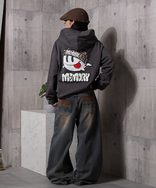 MEMORY】レオパード オバケ ZIPパーカー / Leopard Ghost ZIP Hoodie