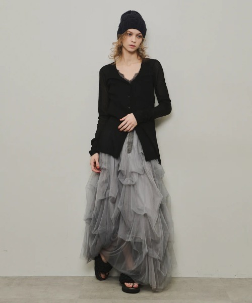 デニムcarrie(ボリュームチュールスカート)（スカート）｜LA BELLE