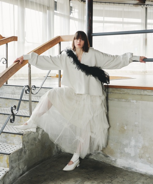 デニムcarrie(ボリュームチュールスカート)（スカート）｜LA BELLE