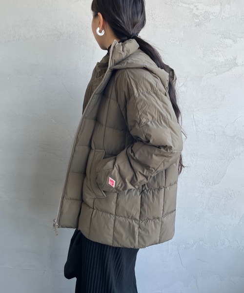 DANTON/ダントン] ストレッチナイロン フードダウンジャケット（ダウン