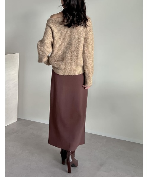 セール】[低身長サイズ有][洗濯機で洗える]ミラノリブナローニット