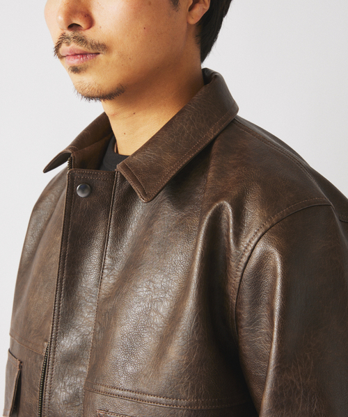 フェイクレザー フライトジャケット（ミリタリージャケット）｜JOURNAL