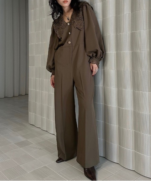 セール】SAILOR LACE COLLAR JUMP SUIT（つなぎ/オールインワン