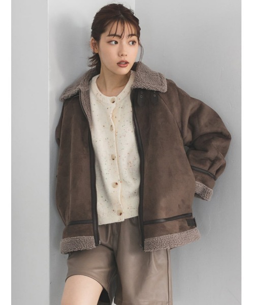 fifth calin（フィフスカラン）の「フェイクスエードボアジャケット