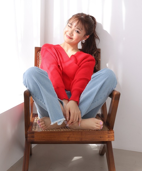 クロスデザインニット 2023SS（ニット/セーター）｜one after another