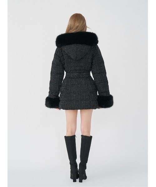 レディミディツイードダウンコート（ダウンジャケット/コート