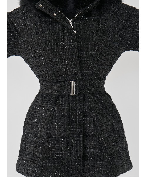 レディミディツイードダウンコート（ダウンジャケット/コート