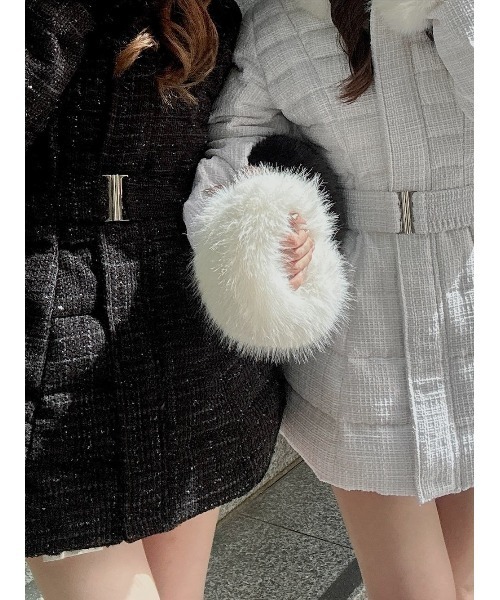 レディミディツイードダウンコート（ダウンジャケット/コート