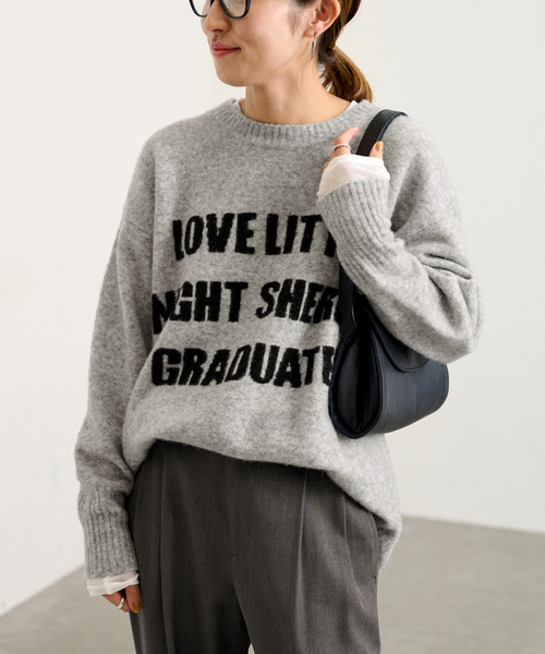 FRAMeWORK（フレームワーク）の「アルパカ混ロゴインターシャニット