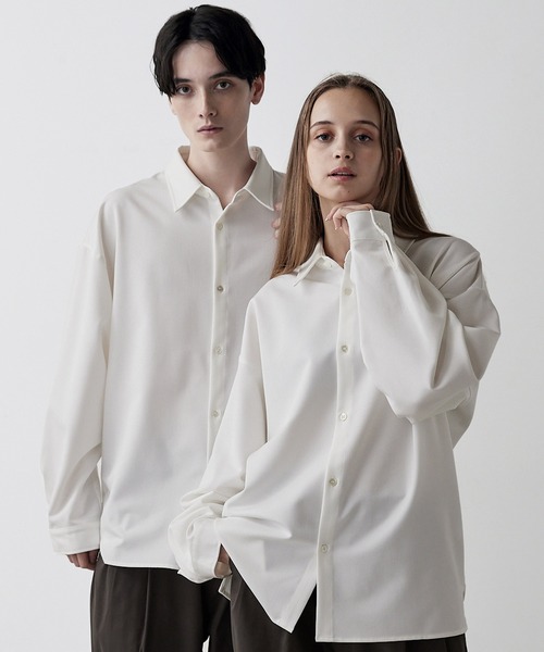 CLEL】Balloon Sleeve Loose Regular Collor Shirt / バルーン袖ルーズ