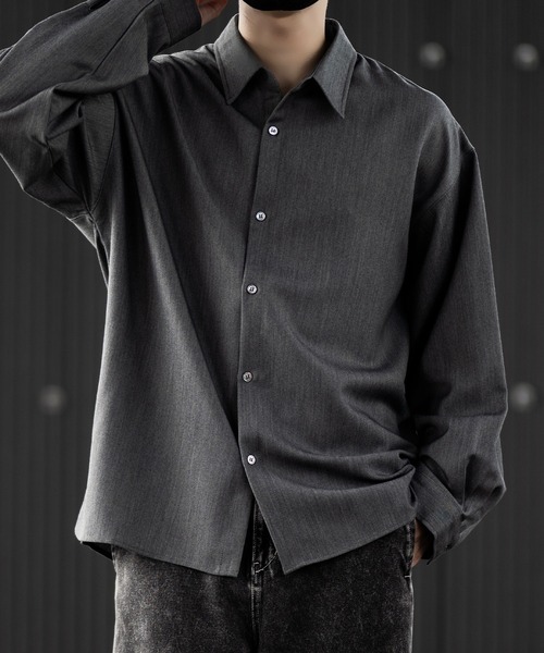 CLEL】Balloon Sleeve Loose Regular Collor Shirt / バルーン袖ルーズ