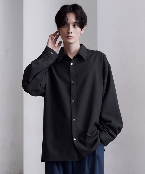 CLEL】Balloon Sleeve Loose Regular Collor Shirt / バルーン袖ルーズ