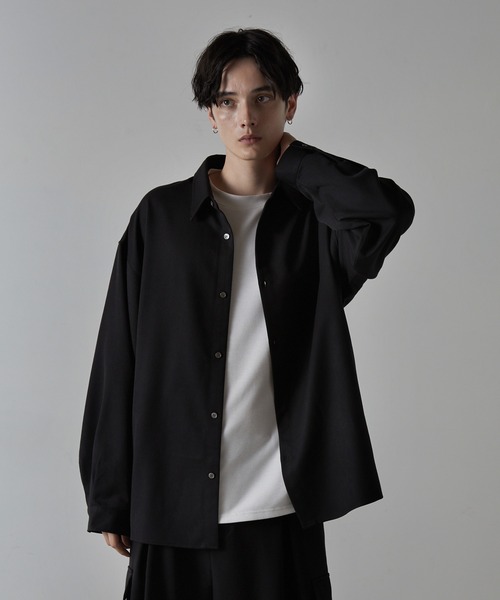 CLEL】Balloon Sleeve Loose Regular Collor Shirt / バルーン袖ルーズ
