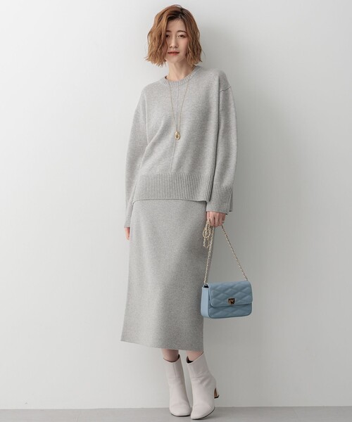 洗える】カシミヤブレンド クルーネック ニット（ニット/セーター