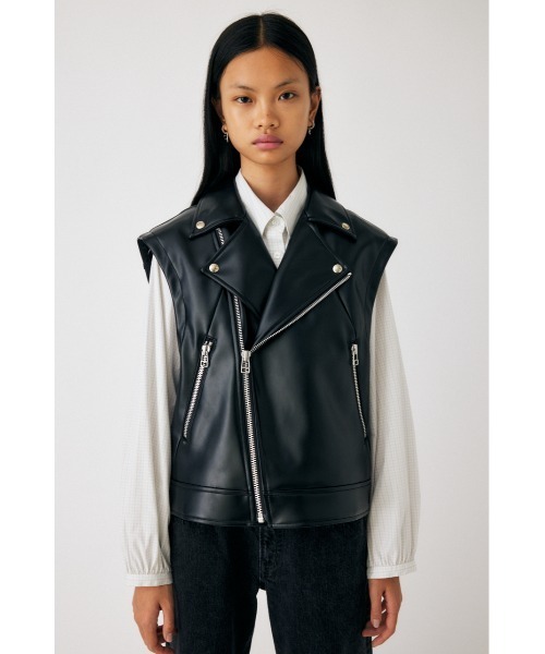 MOUSSY（マウジー）の「FAUX LEATHER DETACHABLE ジャケット（その他
