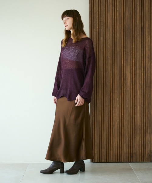 モヘアタッチルーズシアーニット（ニット/セーター）｜Shelly island