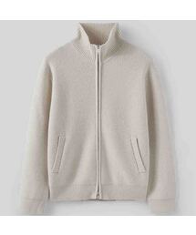ジップアップ」に該当するメンズのニット/セーター（ベージュ系