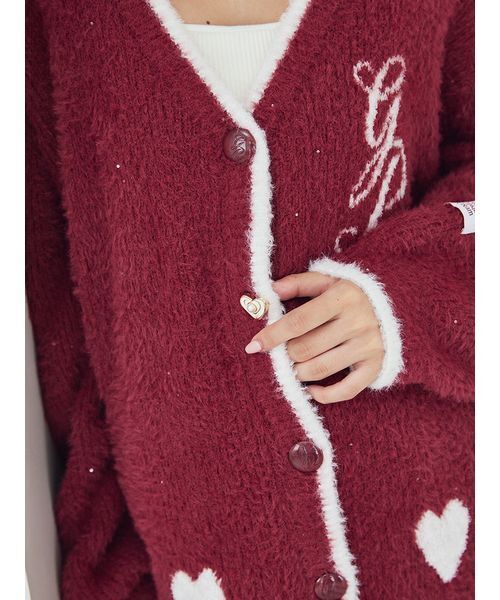 セール】ラメフェザーカーディガン（ルームウェア/パジャマ）｜gelato