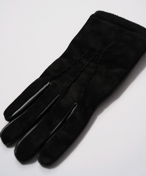 UNISEX》Pig Suede x Goat Leather Gloves/ピッグスエード×ゴート