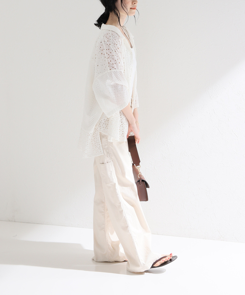 FRAMeWORK（フレームワーク）の「カットワーク刺繍半袖シャツ（シャツ