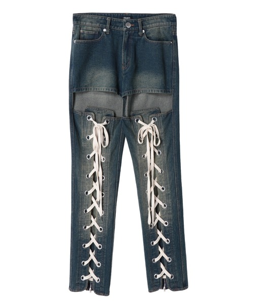 PAMEO POSE（パメオポーズ）の「Kicks Lace Up Pants（デニムパンツ
