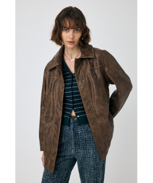 MOUSSY（マウジー）の「AGED F/LEATHER MIDDLE ジャケット（その他