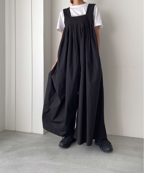 CANAL JEAN（キャナルジーン）の「arc プリーツサロペット（サロペット