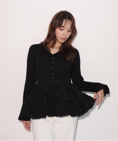 Rirandture（リランドチュール）の「チュールバールーンペプラムニット