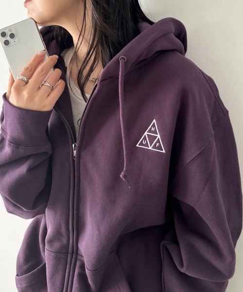 セール】HUF(ハフ)/トリプルトライアングルロゴ刺繍 オーバーサイズ