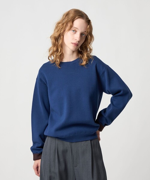 セール】＜6(ROKU)＞コットンウール ミラノリブ クルーネック プル