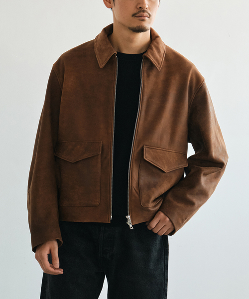 LA BOUCLE (ラブークル) LAMB LEATHER FLIGHT ジャケット（ライダース
