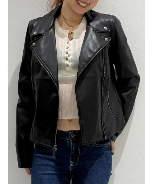 セール】ヴィーガンレザー ライダースジャケット（ライダース