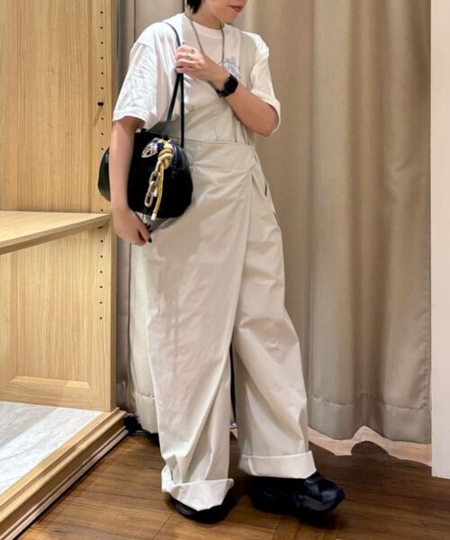 ear PAPILLONNER（イアパピヨネ）の「ワンショルダーラップサロペット