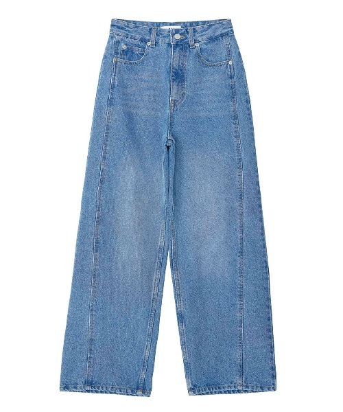 Ameri（アメリ）の「BACK THIGH SLIT DENIM（デニムパンツ）」 - WEAR