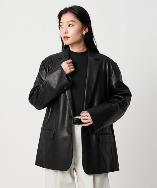 セール】＜MARW UNITED ARROWS＞レザーライク ジャケット（テーラード