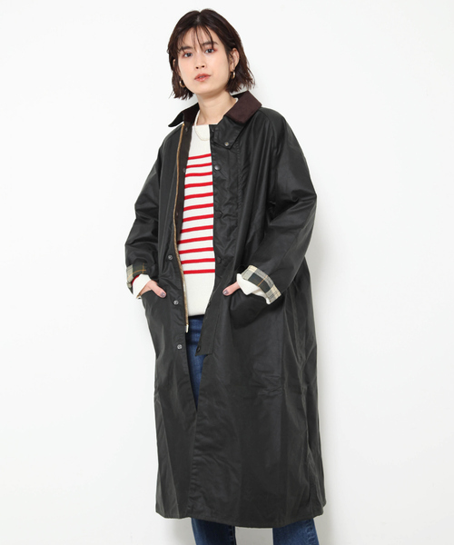 Barbour】 LADIES BURGHLEYロングコート（トレンチコート）｜Barbour