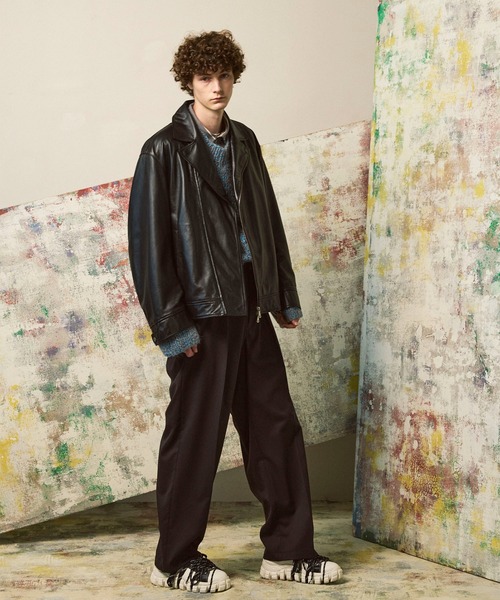 UNISEX》Sheep Leather Tailored Double Rider Jacket/シープレザー