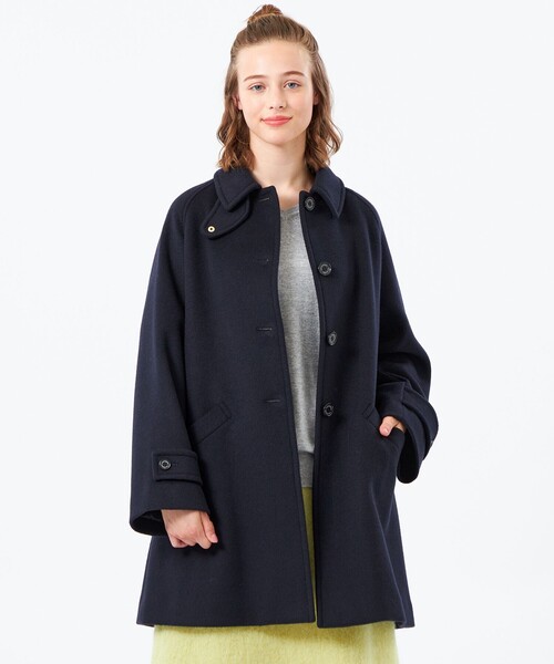 WELBURY（ウェルベリー）】ウールメルトン製（ステンカラーコート