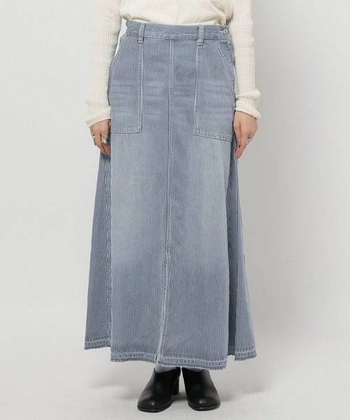 NKJ 2026SS] スリットロングデニムスカート（デニムスカート）｜niko