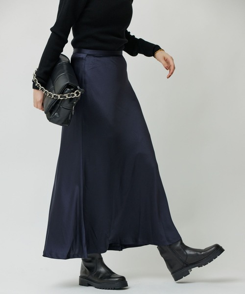 BABYLONE（バビロン）の「サテンバイヤススカート（スカート）」 - WEAR