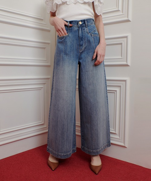 ◇【LOULOU WILLOUGHBY】デニムバギーパンツ（デニムパンツ）｜LOULOU