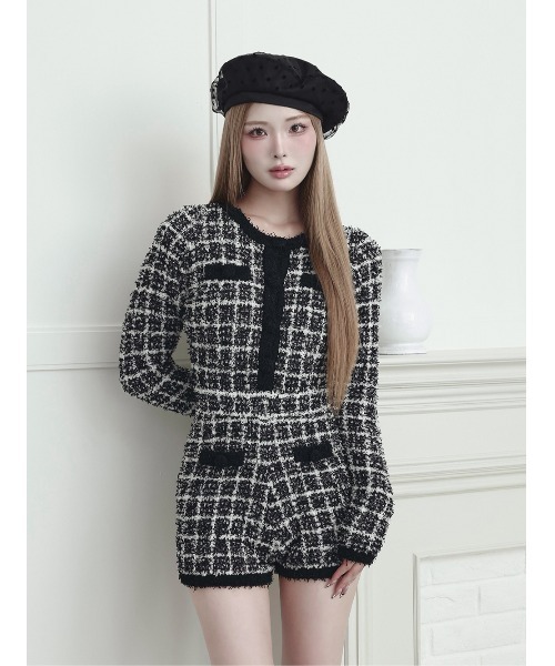 Darich（ダーリッチ）の「ツイードニットコンビネゾン（ワンピース
