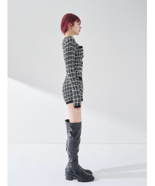 Darich（ダーリッチ）の「ツイードニットコンビネゾン（ワンピース