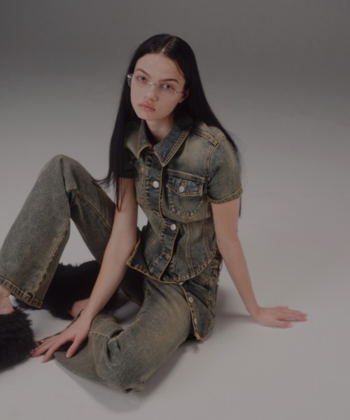 SLY（スライ）の「OVERDYE JW LAYERED FLARE PT-BE オーバーダイ