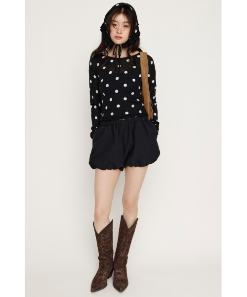 MICHIXSLY DOTS KNIT TOPS ミチスライドットニットトップス 冬服 春服